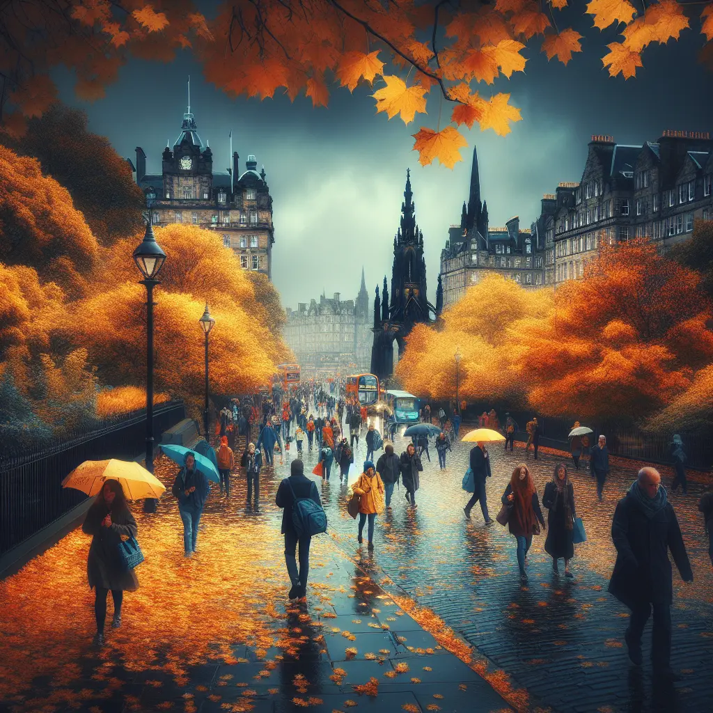 Hvordan er vejret i Edinburgh i oktober måned?